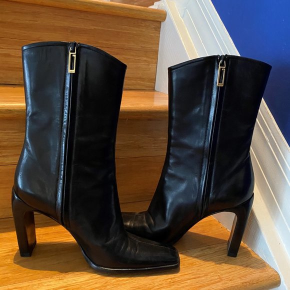 GUCCI Boot Leather Black Size 7B - Picture 5 of 7